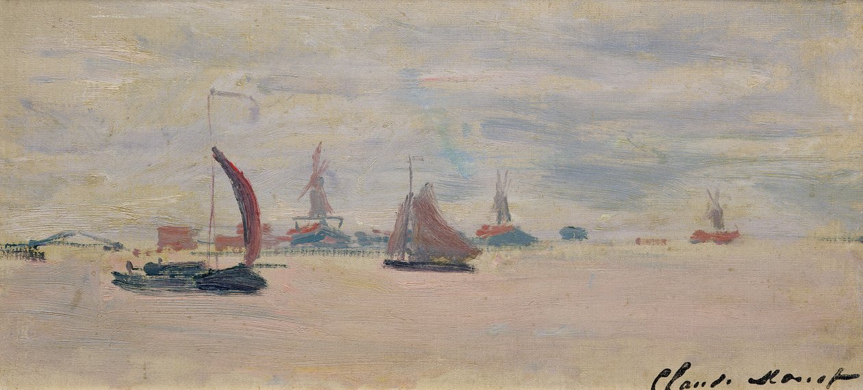 Vista do Voorzaan, 1871 de Claude Monet