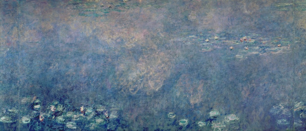 Nenúfares: Dois salgueiros, secção central esquerda, 1914-18 (ver também 75700, 75702-03) de Claude Monet