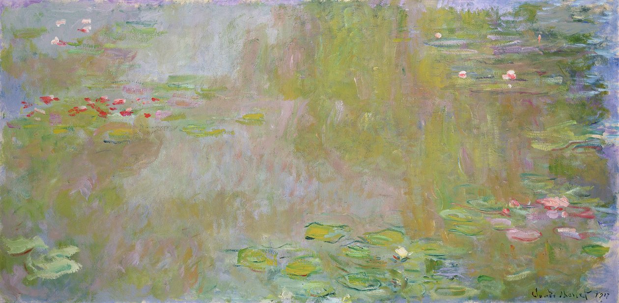 Nenúfares em Giverny, 1917 de Claude Monet