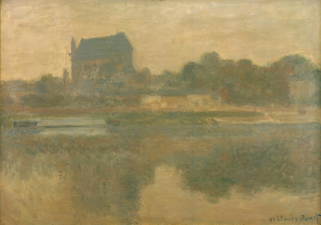 Igreja de Vernon, nevoeiro de Claude Monet