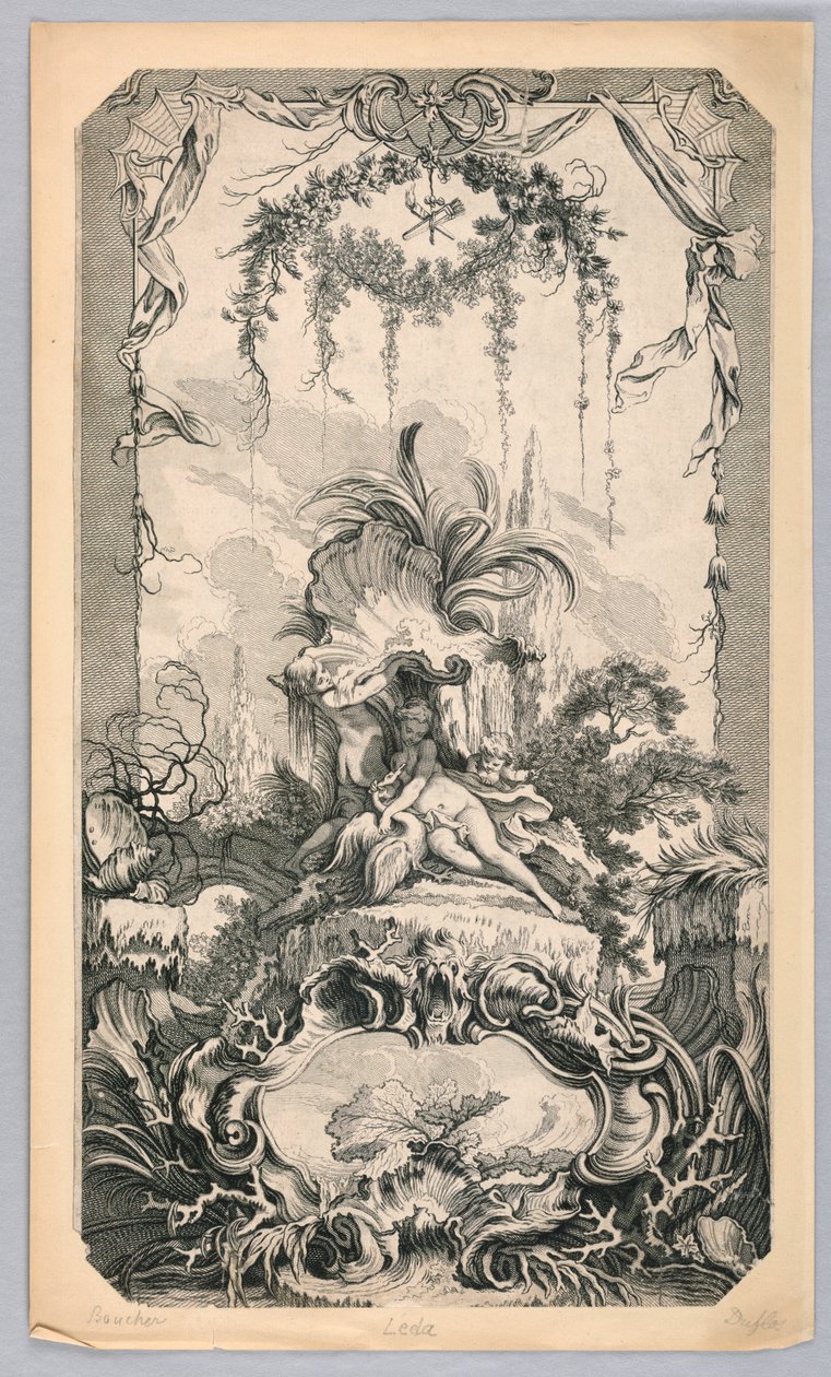 Leda e o Cisne de Claude Augustin Duflos