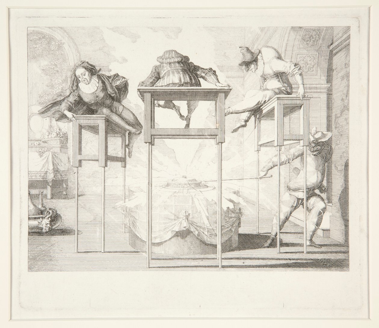 Arlequim travesso de Claude Gillot