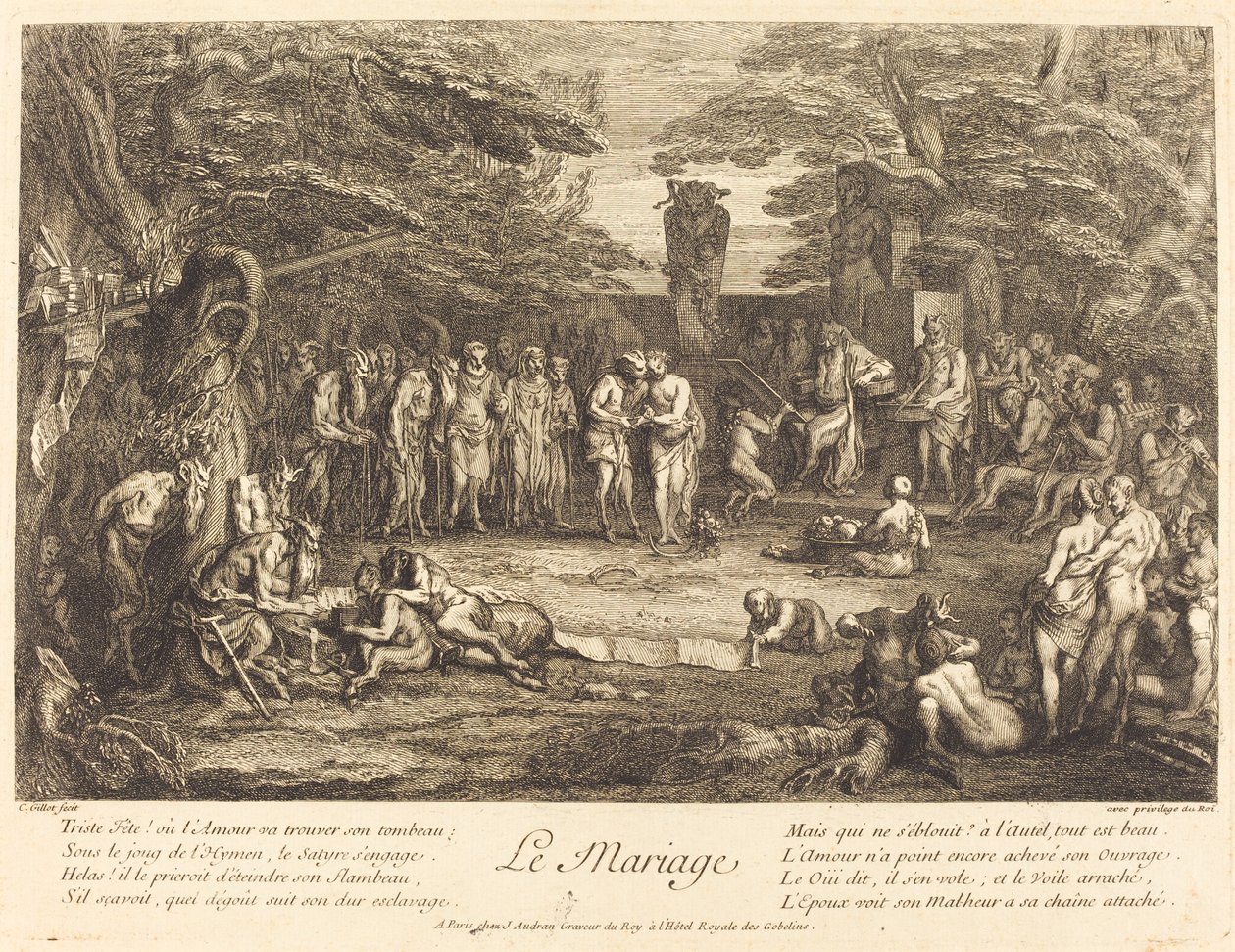 Le Mariage (casamento) de Claude Gillot