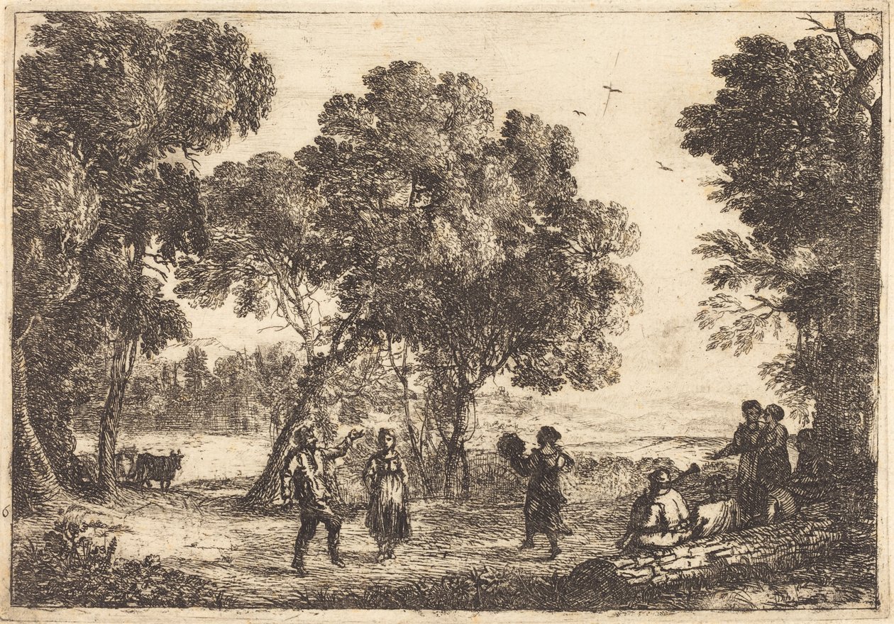 Dança sob as árvores de Claude Lorrain