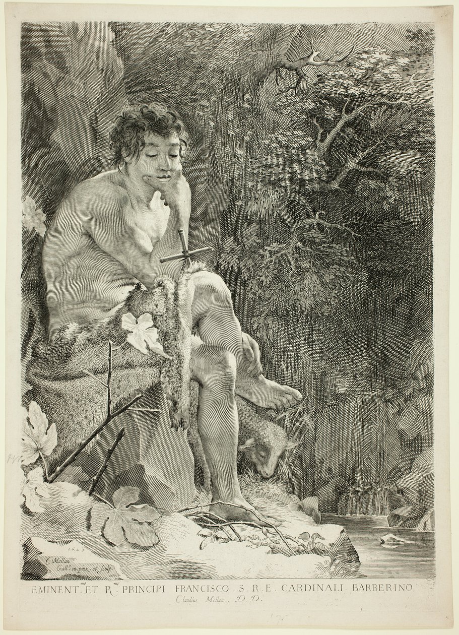 São João Batista no Deserto de Claude Mellan