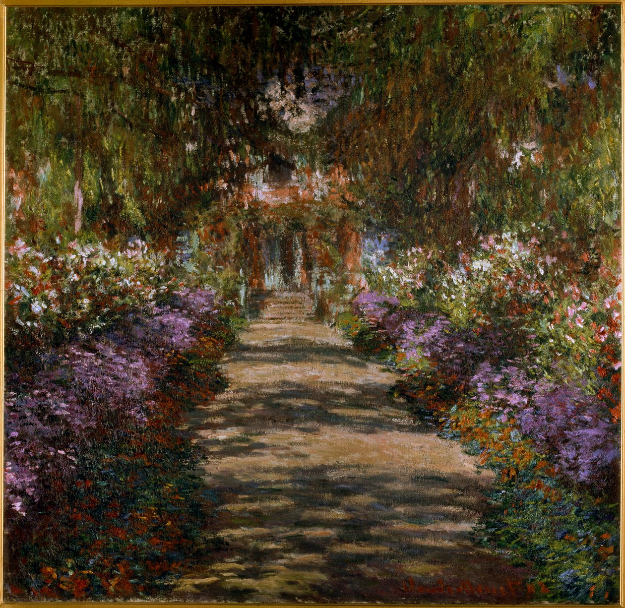 O alelo no jardim de Giverny de Claude Monet