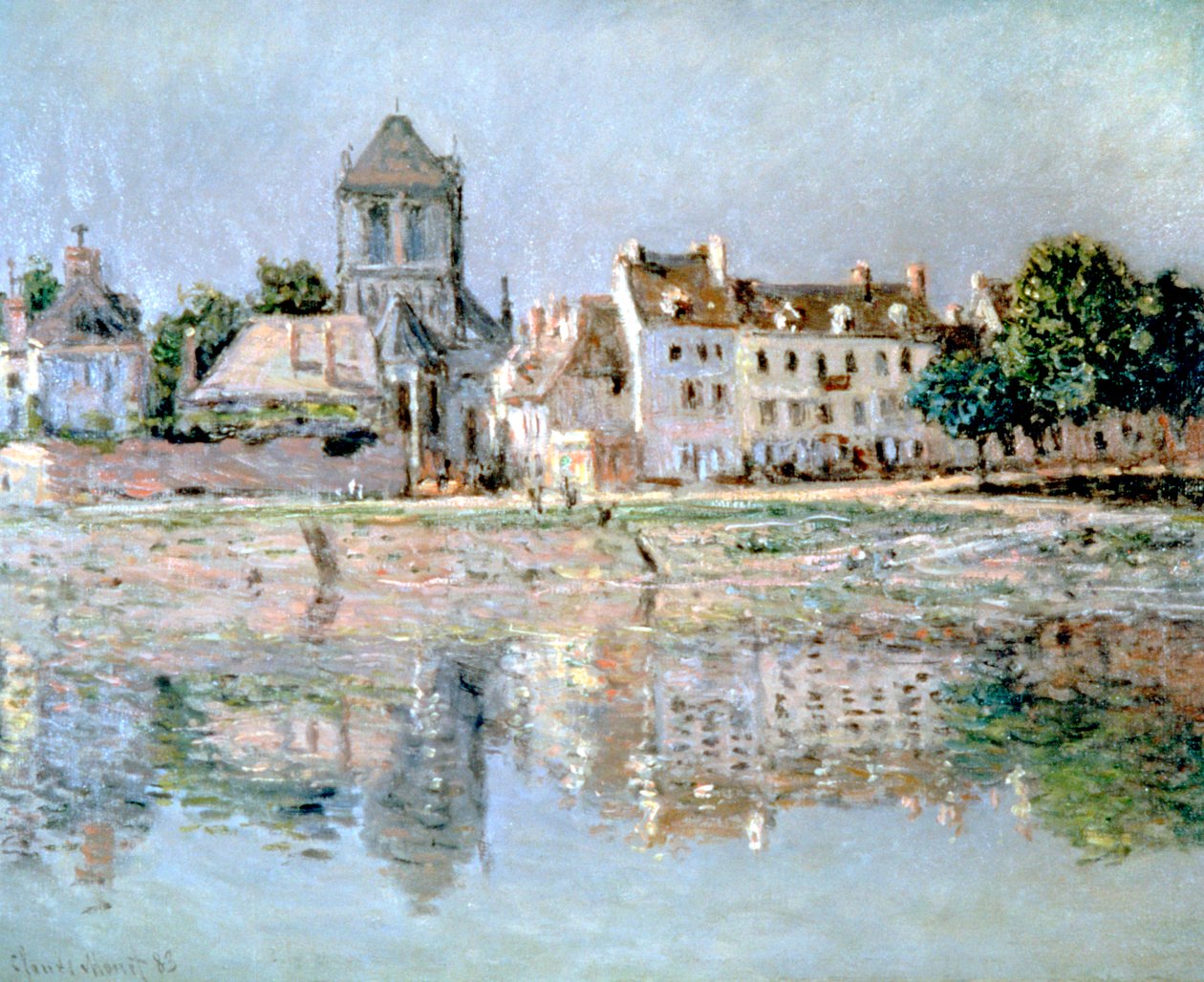 Pelo rio em Vernon, 1883 de Claude Monet