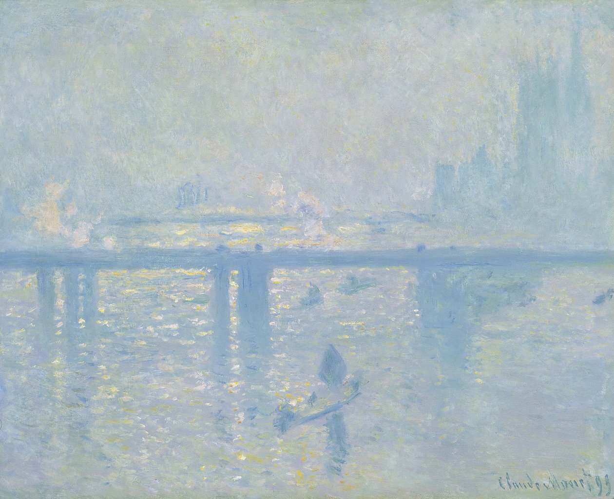 Ponte de Charing-Cross em Londres, 1899 de Claude Monet