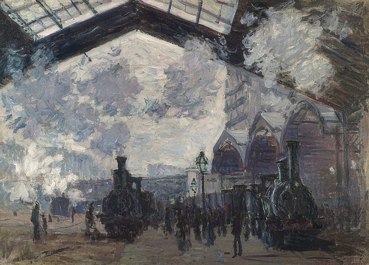 Der Gare Saint Lazare. 1877 de Claude Monet