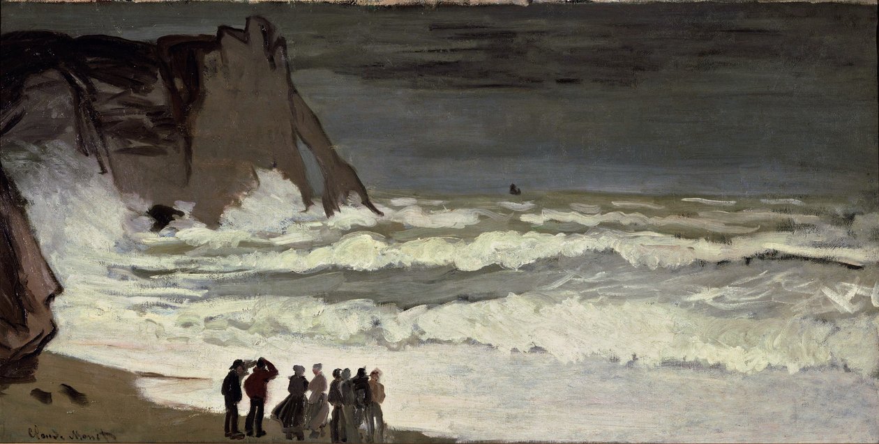 Grande mar em Etretat de Claude Monet