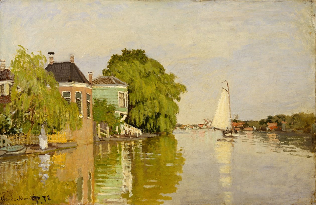 Casas no Achterzaan, 1871 de Claude Monet