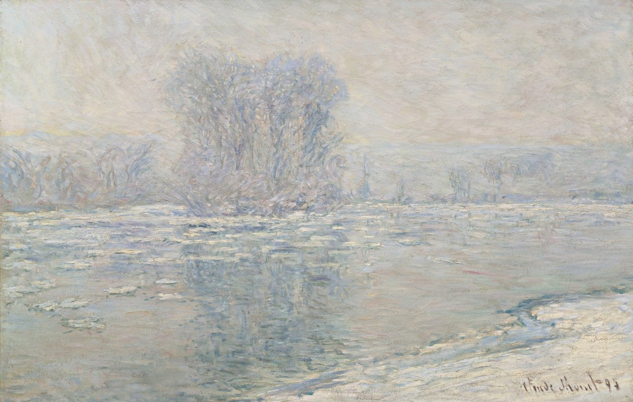 Gelo, efeito branco Cubos de gelo, efeito branco, 1893 de Claude Monet