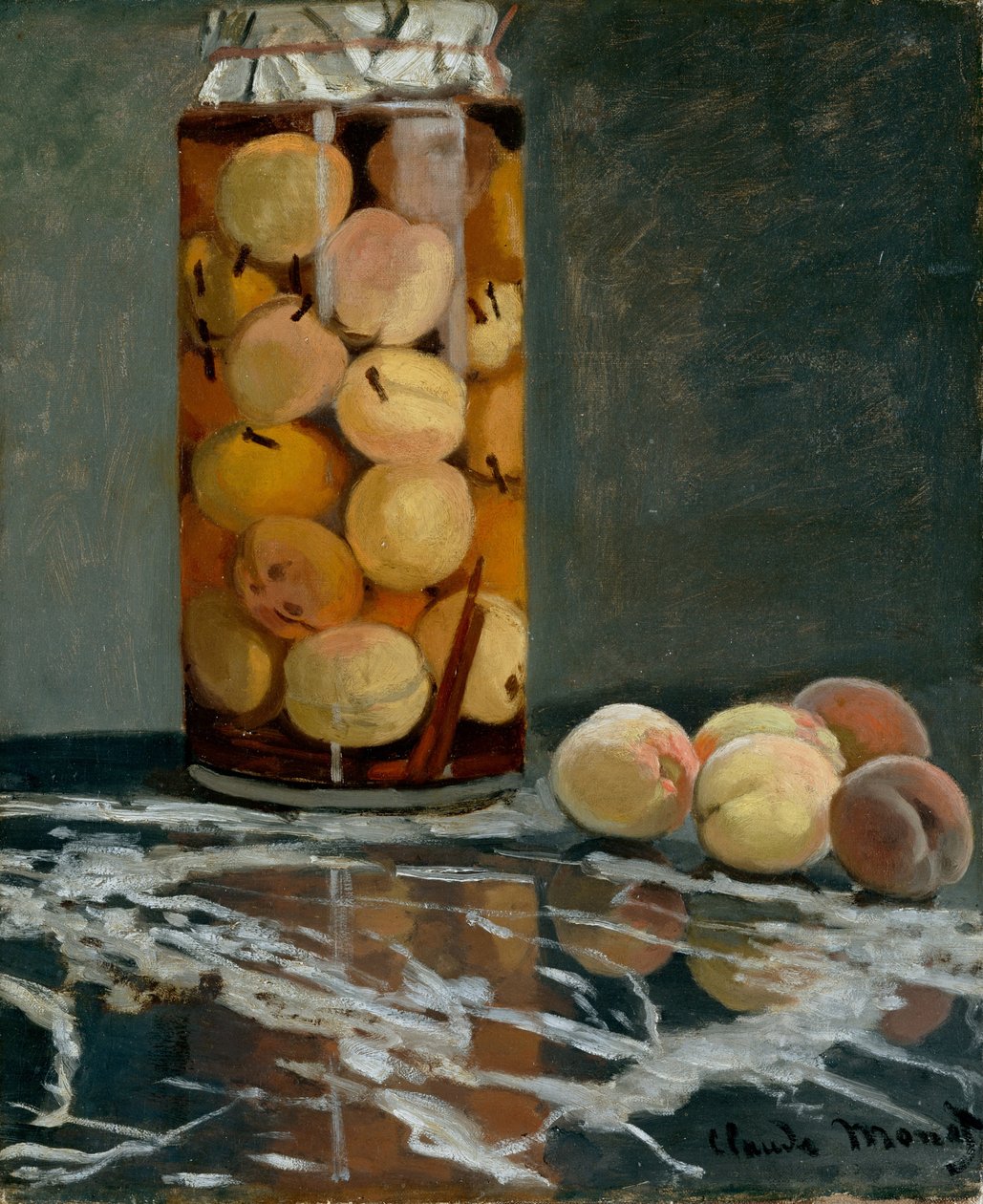 Pote de pêssegos, ca 1866 de Claude Monet