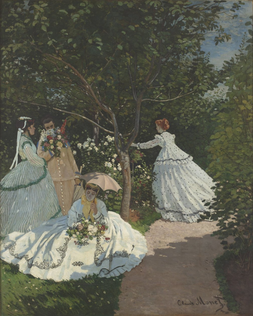 Senhoras no jardim de Claude Monet