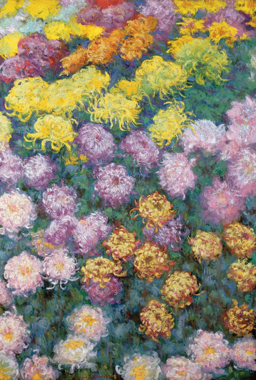 Maciço de crisântemo de Claude Monet