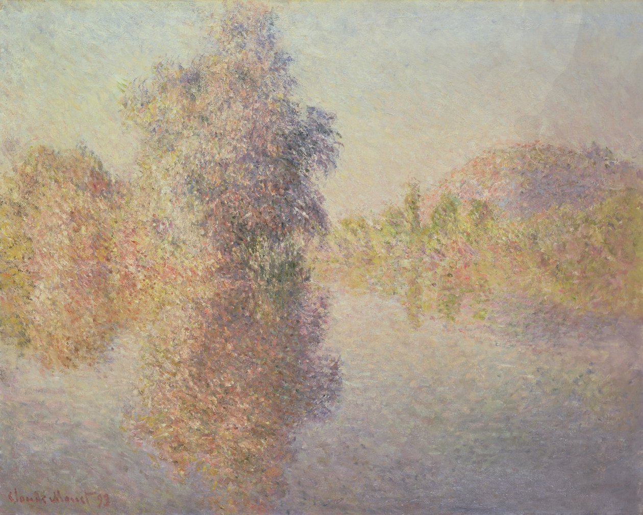 Manhã no Sena em Giverny de Claude Monet