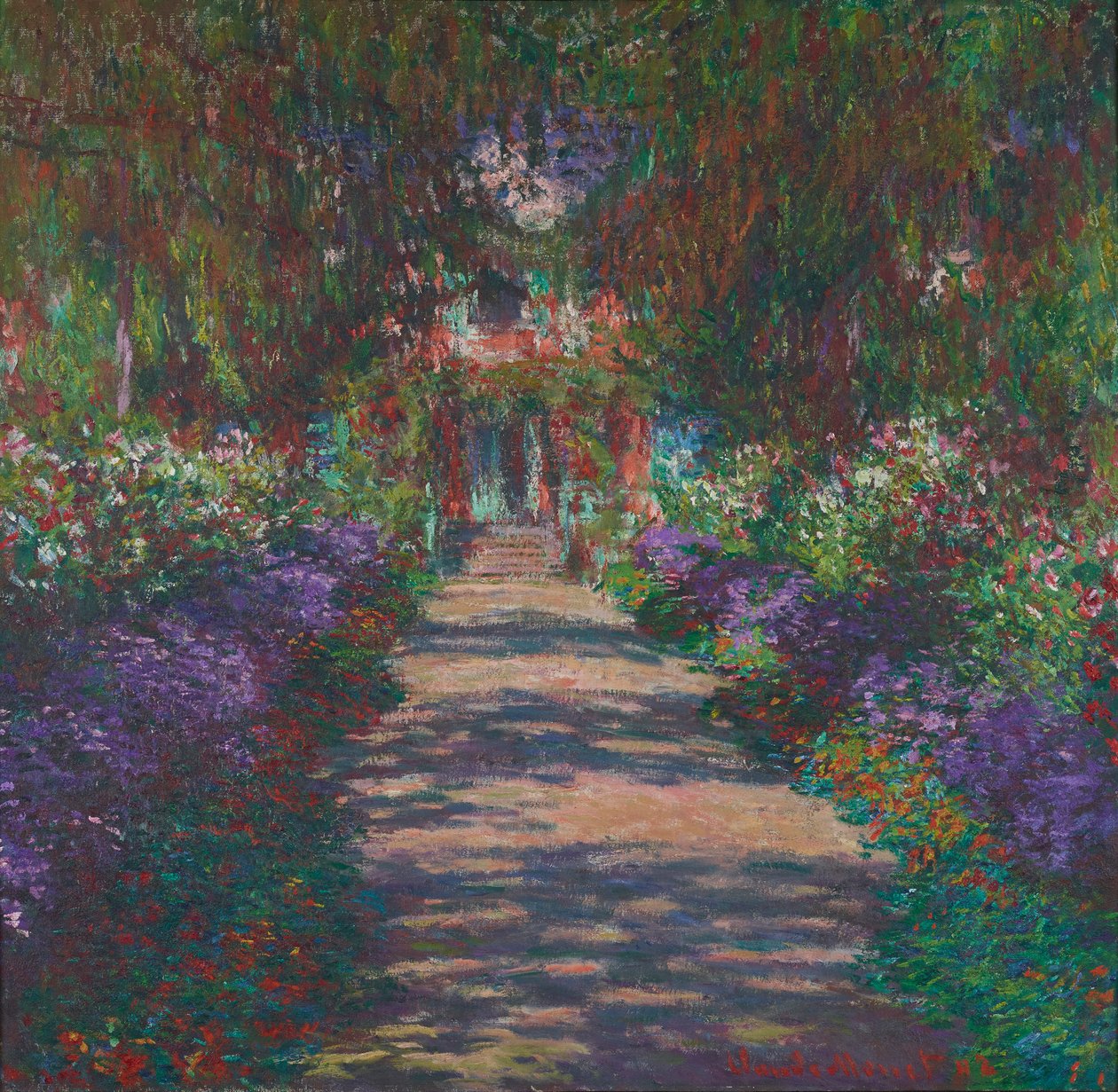 Caminho no Jardim de Monet em Giverny, 1902. de Claude Monet