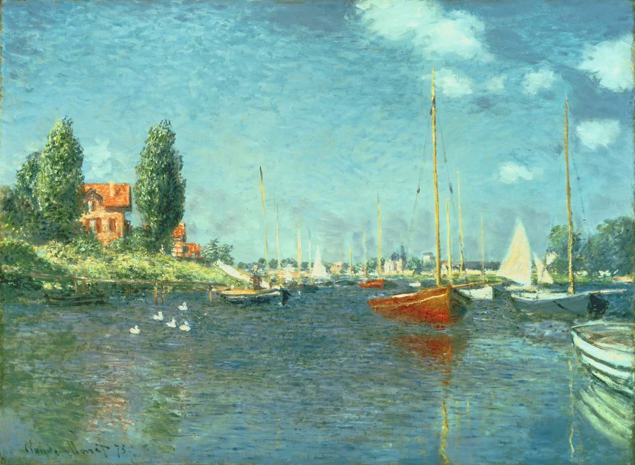 Barcos Vermelhos, Argenteuil, 1875 de Claude Monet