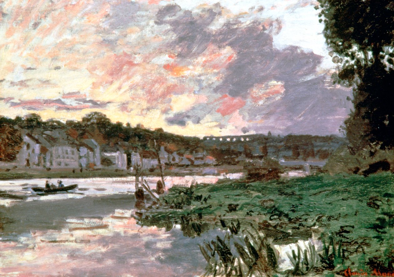 Rio Sena em Bougival, c1870 de Claude Monet