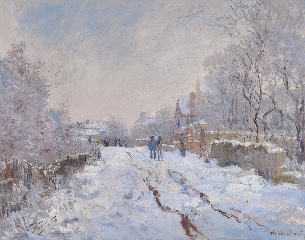 Neve em Argenteuil. 1875 de Claude Monet
