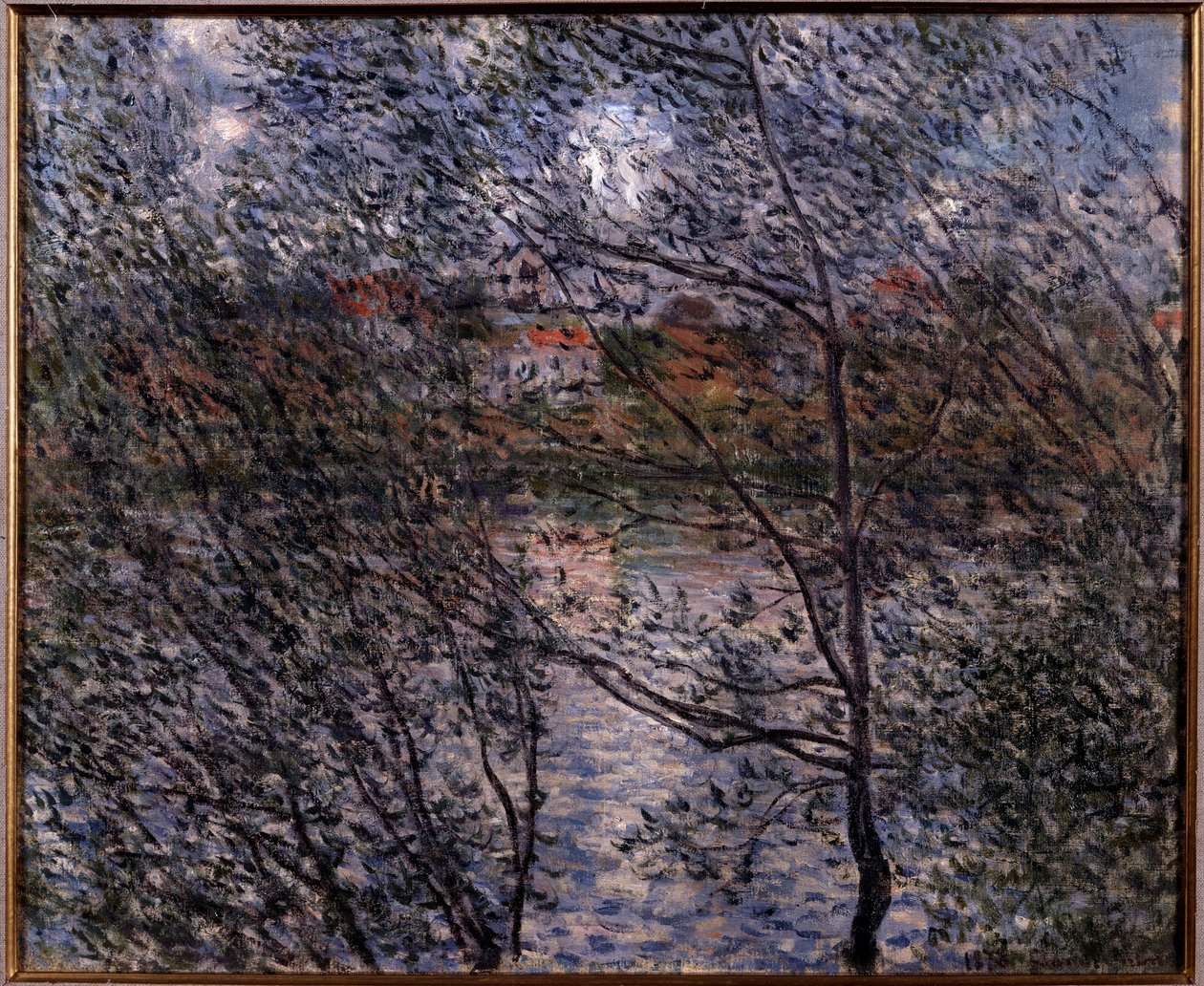 primavera através dos ramos de Claude Monet