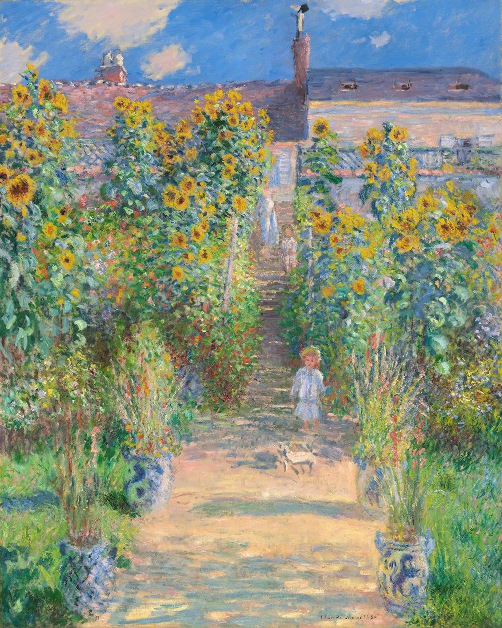 O Jardim do Artista em Vétheuil, 1881. de Claude Monet