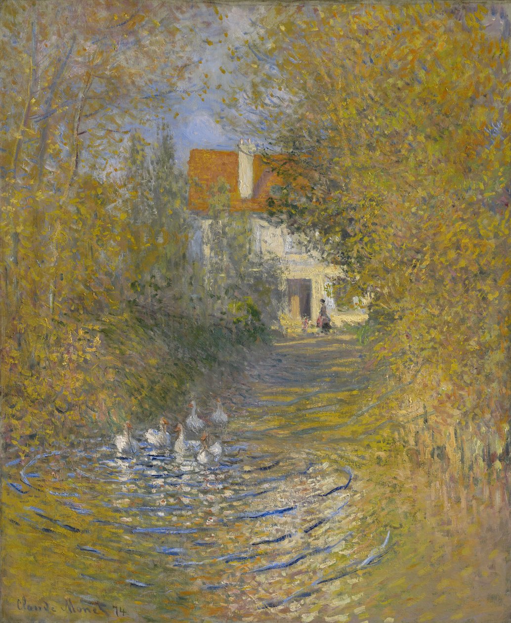 Os gansos, 1874 de Claude Monet