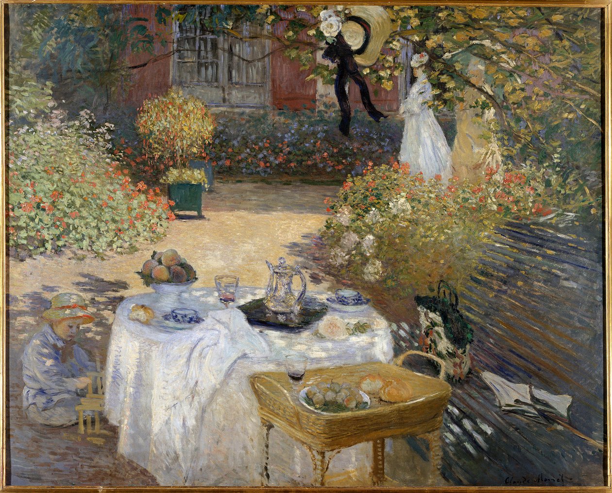 O almoço, Jardim de Monet em Argenteuil de Claude Monet