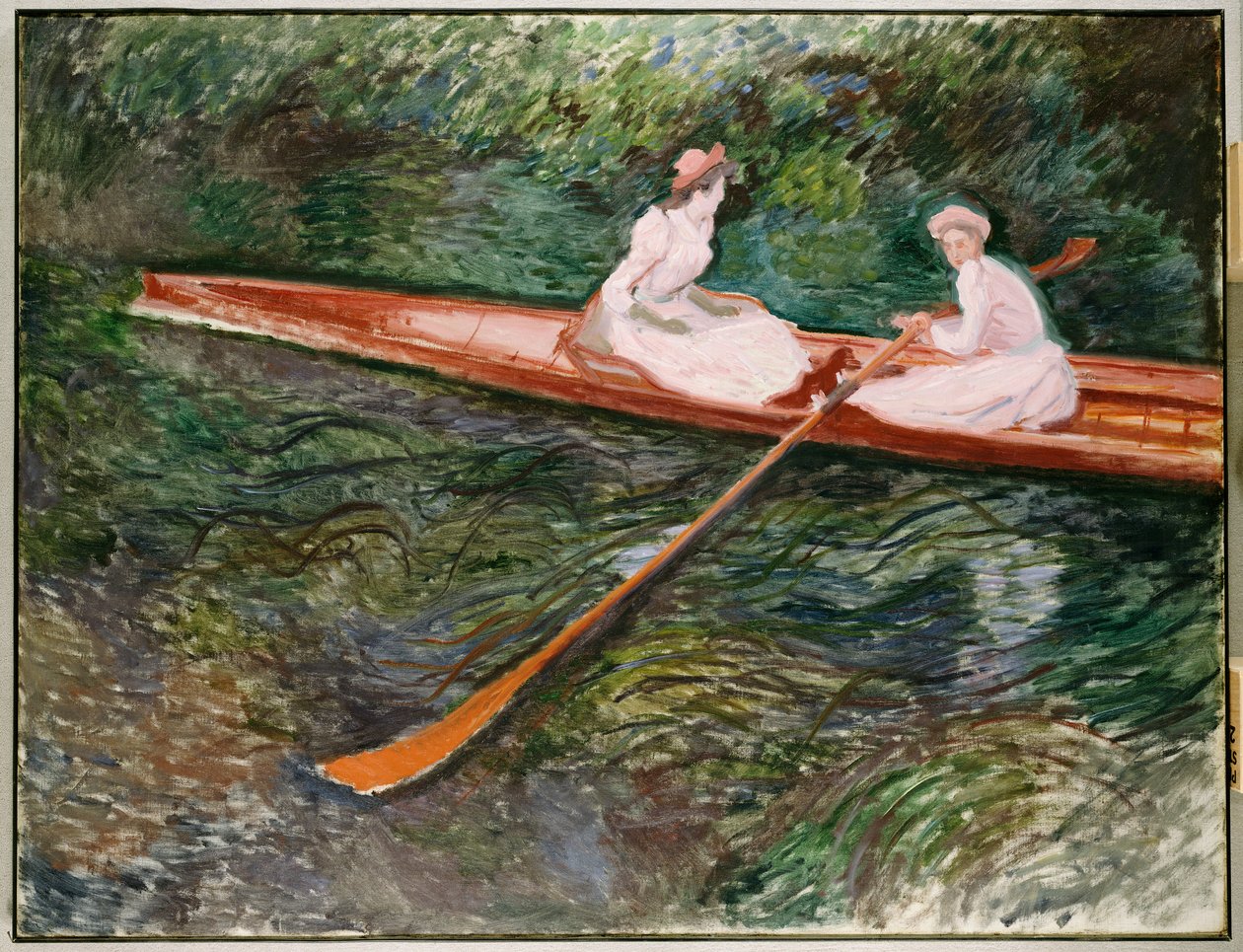 O barco a remos rosa de Claude Monet