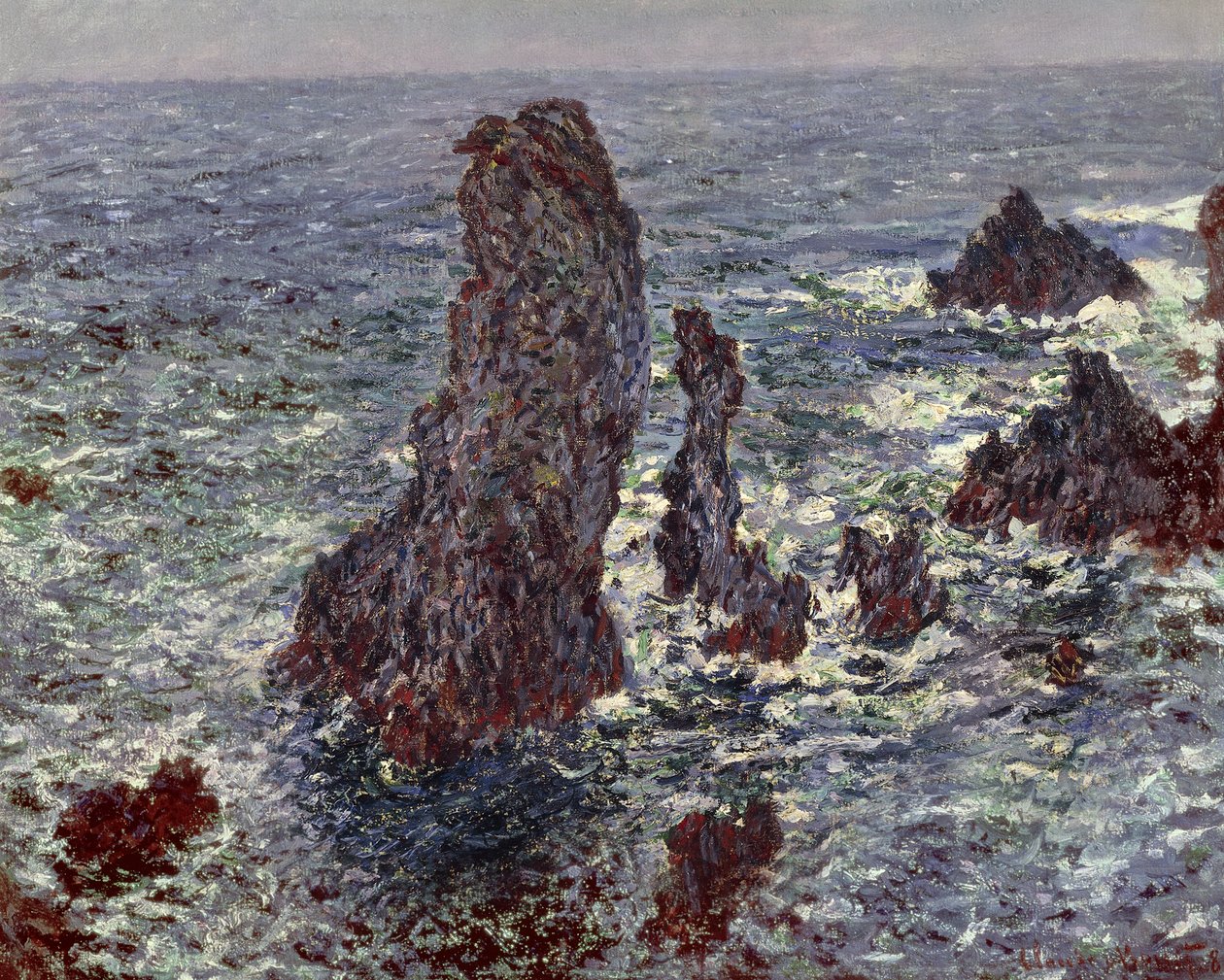 The Rocks em Belle-Ile de Claude Monet
