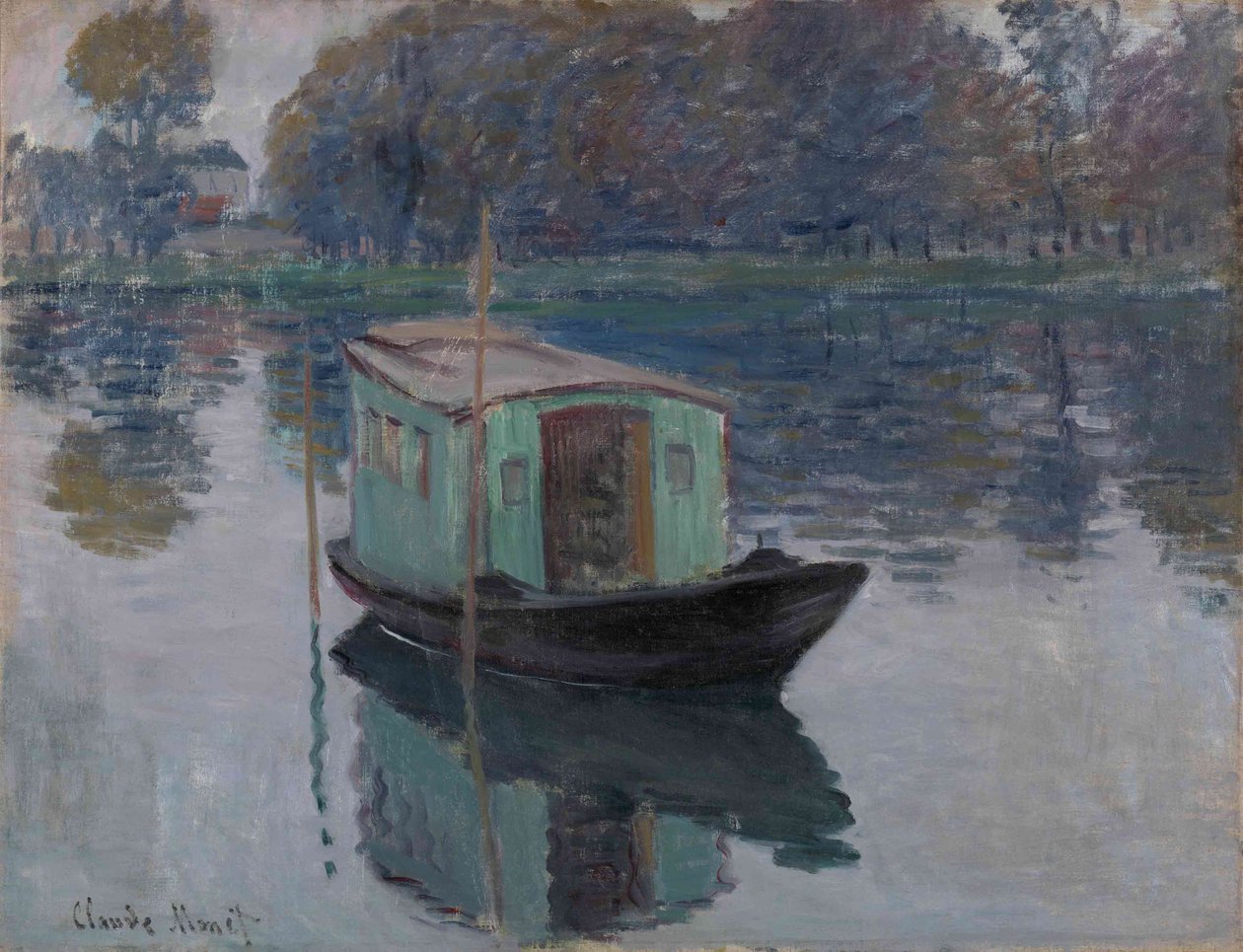O estúdio de barco A oficina de barco, 1874 de Claude Monet