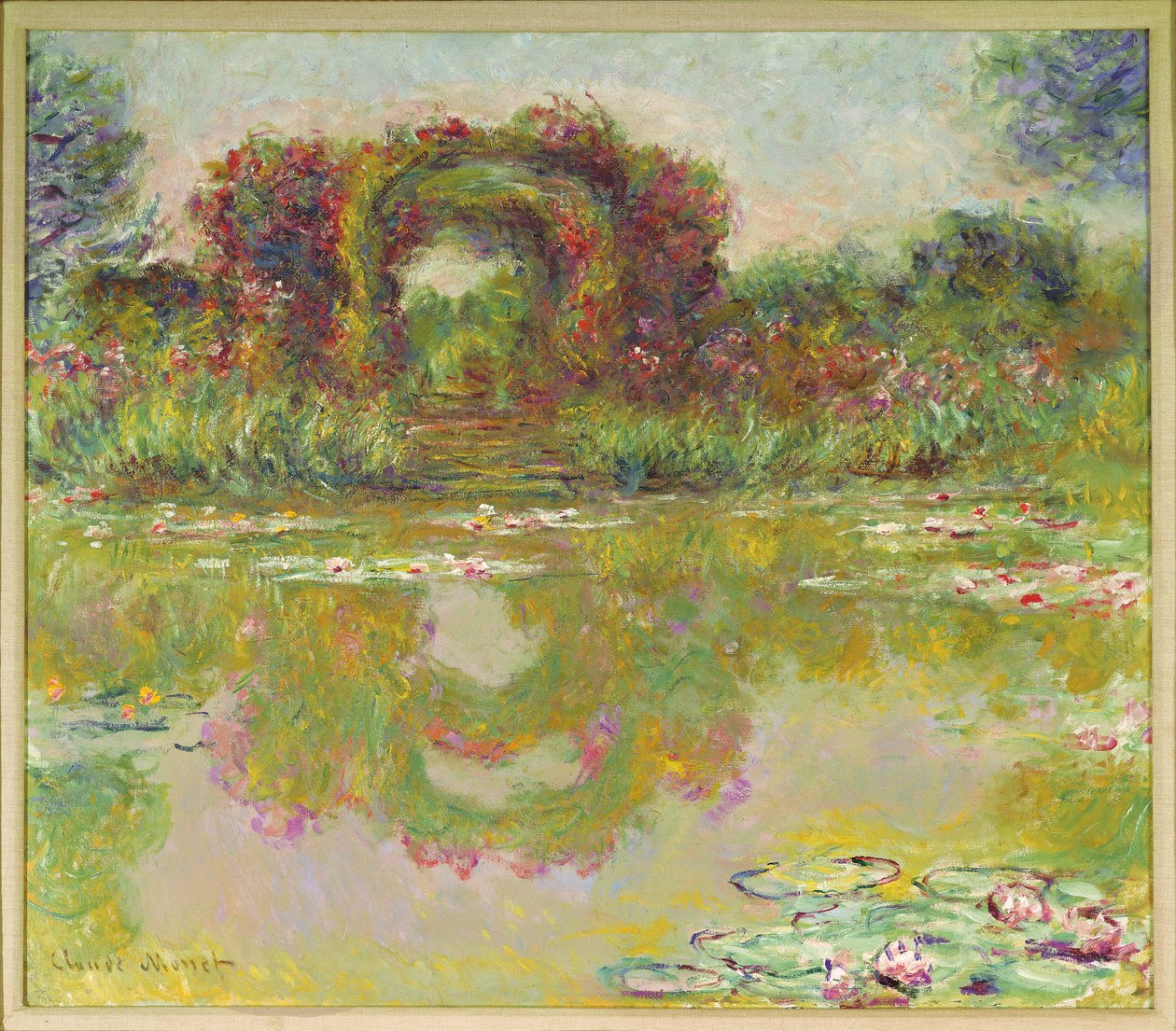 Os arcos de rosas, Giverny de Claude Monet