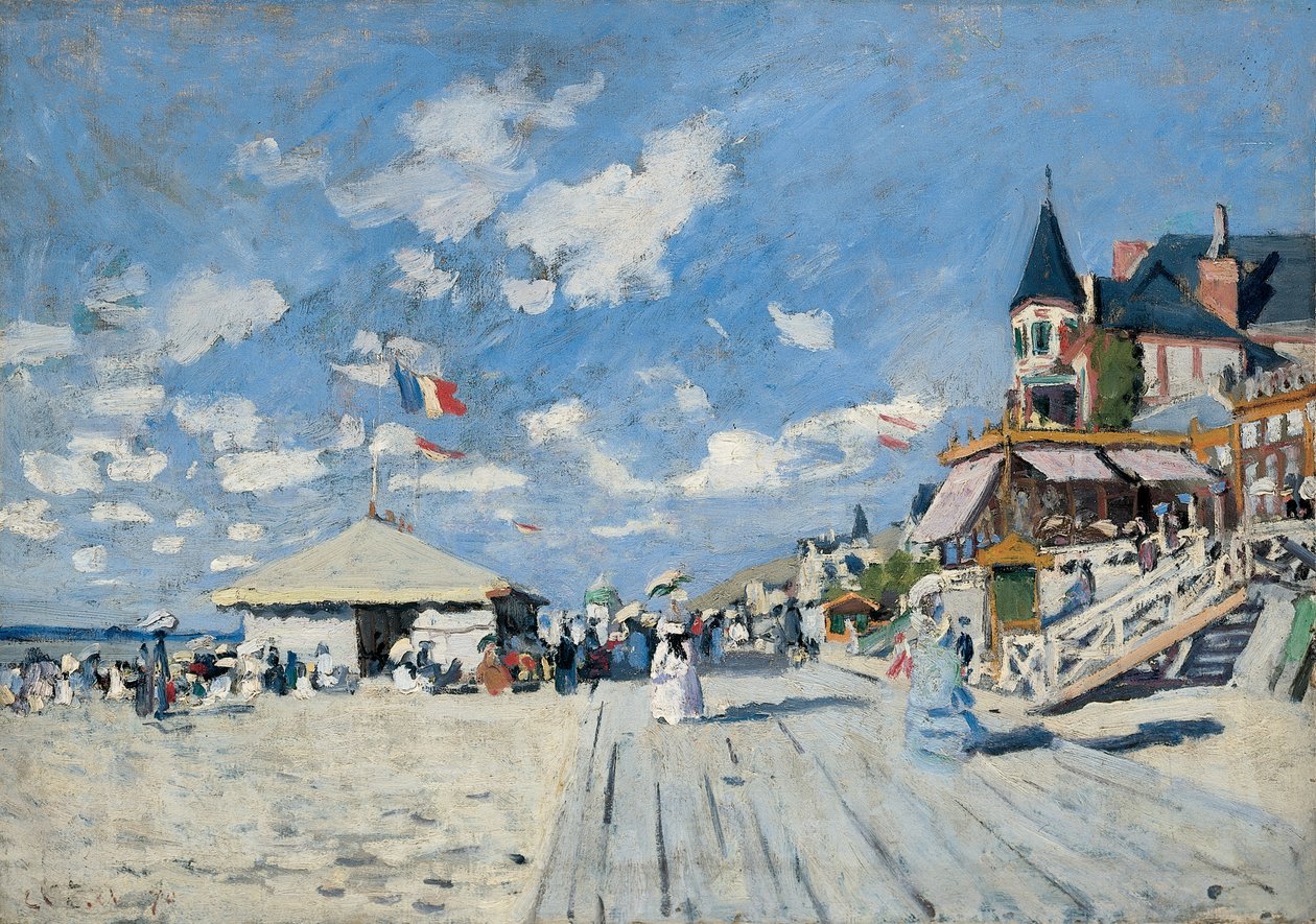 O calçadão da praia de Trouville de Claude Monet
