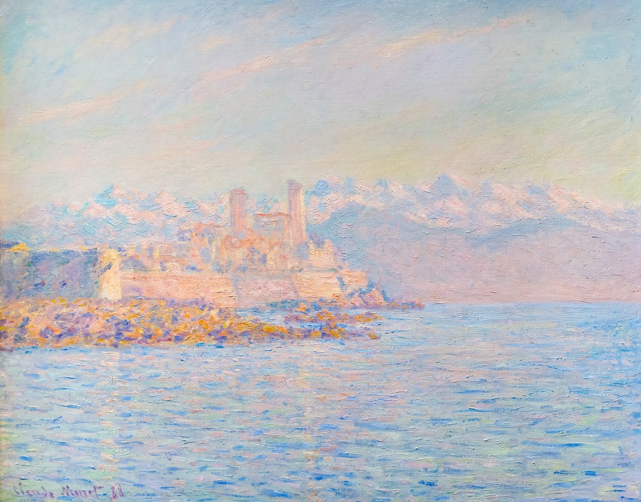 O velho forte em Antibes de Claude Monet
