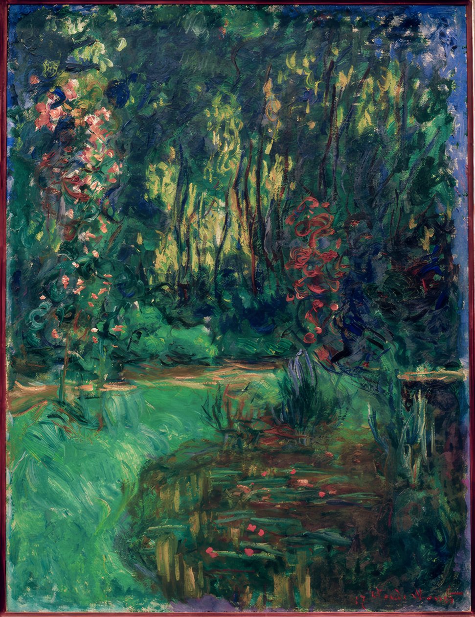 Um canto da lagoa Giverny de Claude Monet