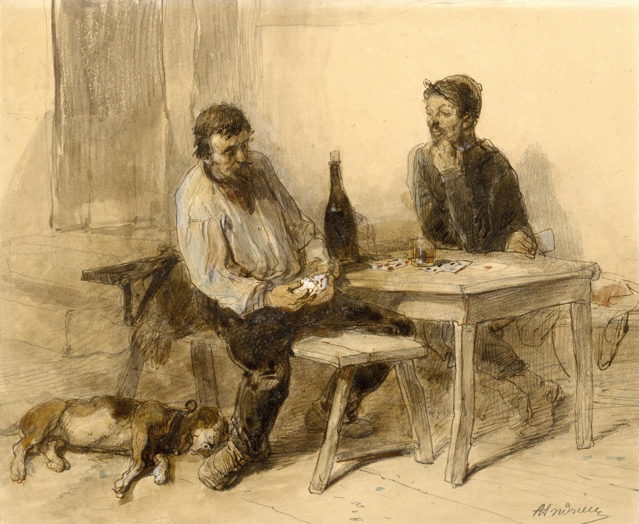Um jogo de cartas de Clément Auguste Andrieux