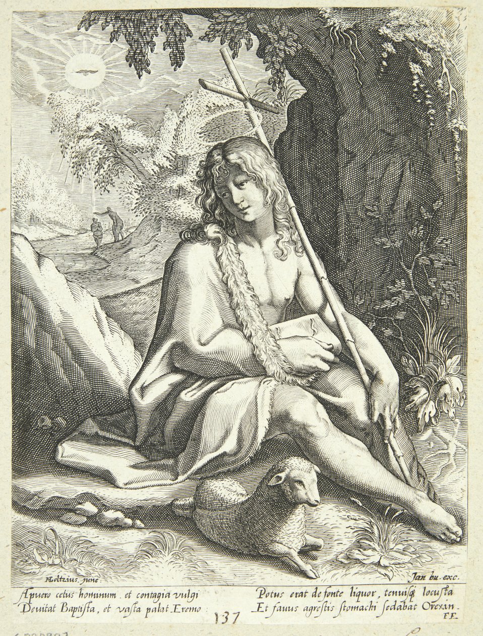 João Batista no deserto de Conrad Goltzius