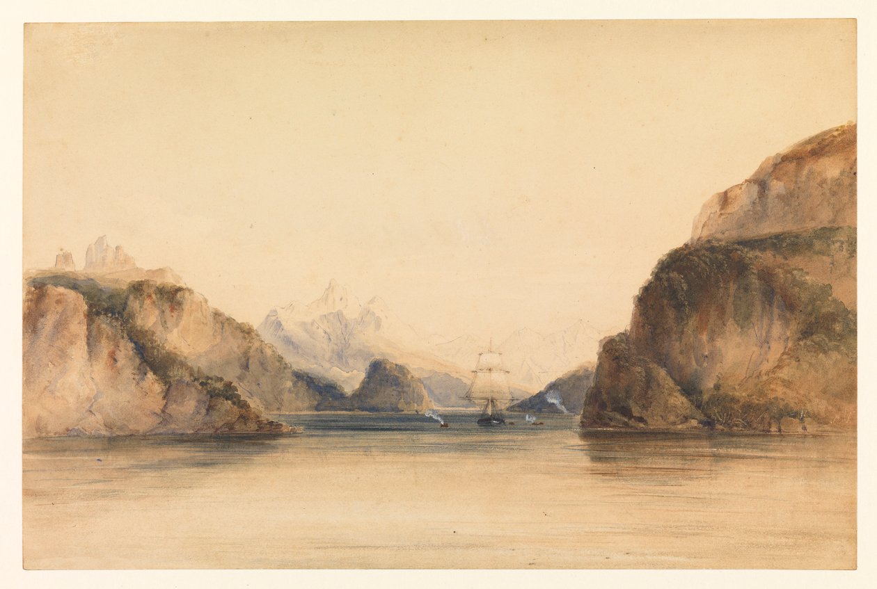 Enseada do Retrato, Canal de Beagle, América do Sul de Conrad Martens