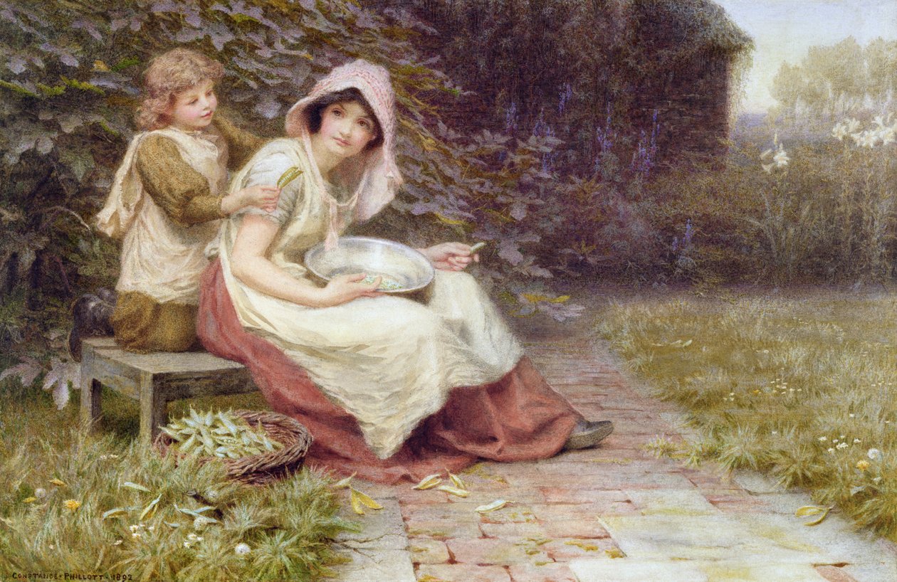 Descascar ervilhas de Constance Phillott