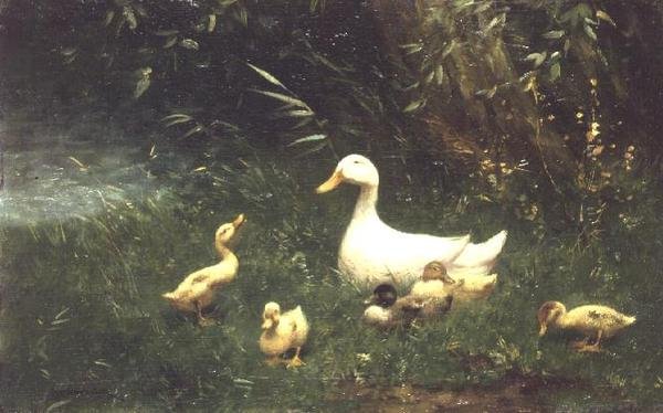 Patos (óleo sobre tela) de Constant Artz