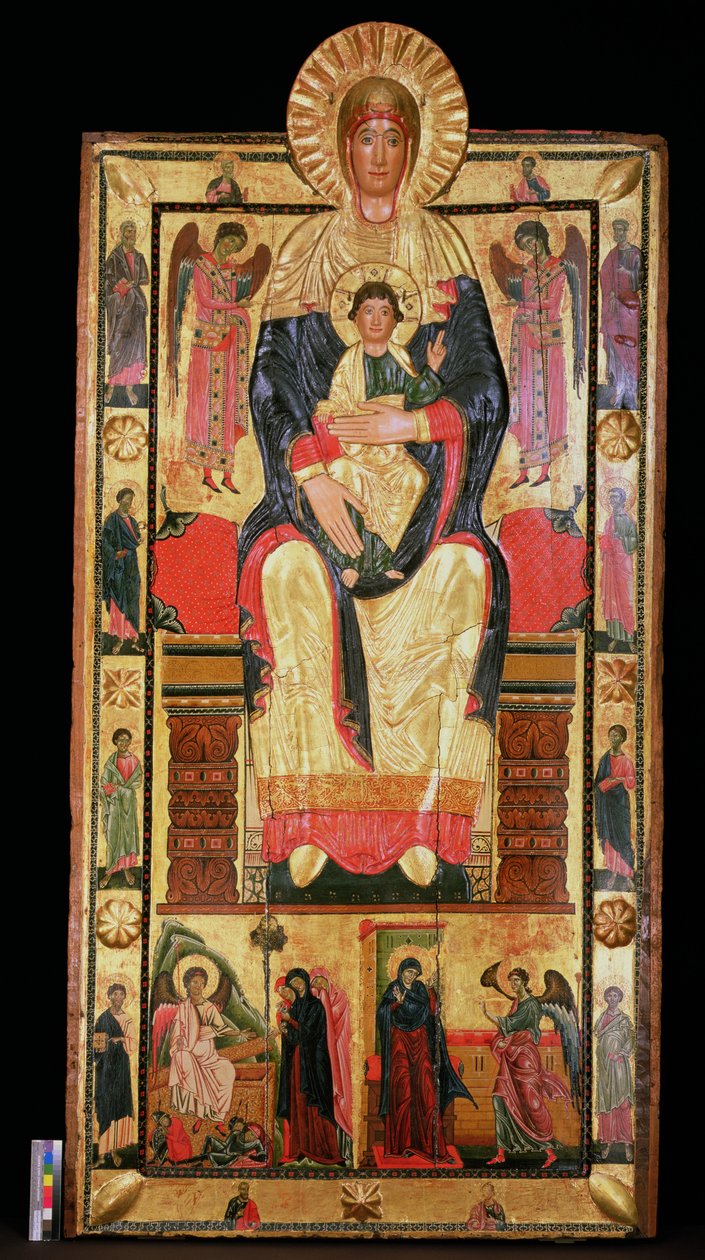 Madonna e Child (tempera e folha de ouro no painel) de Coppo di Marcovaldo
