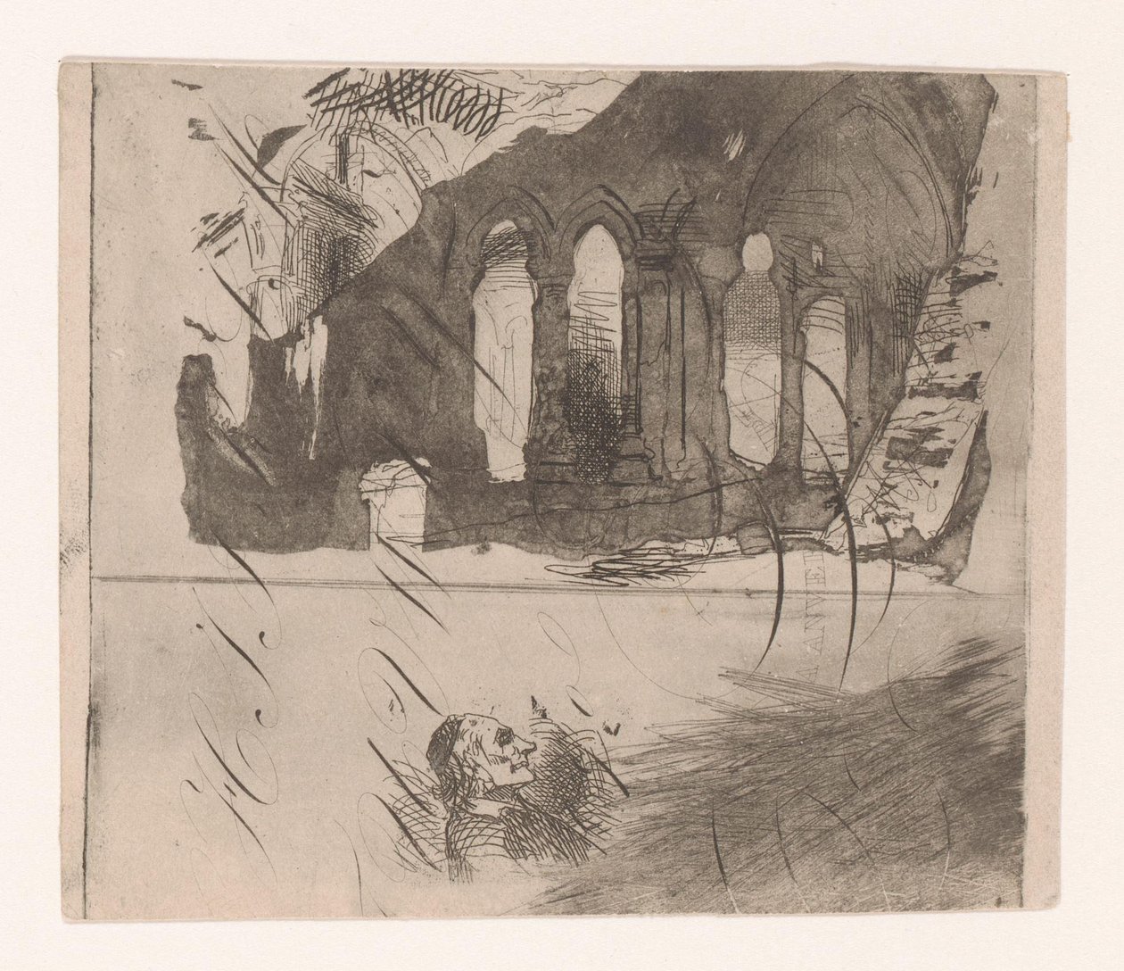 Ruínas de uma abadia de Corneille Seghers