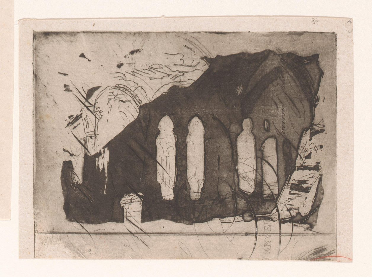 Ruínas de uma abadia de Corneille Seghers