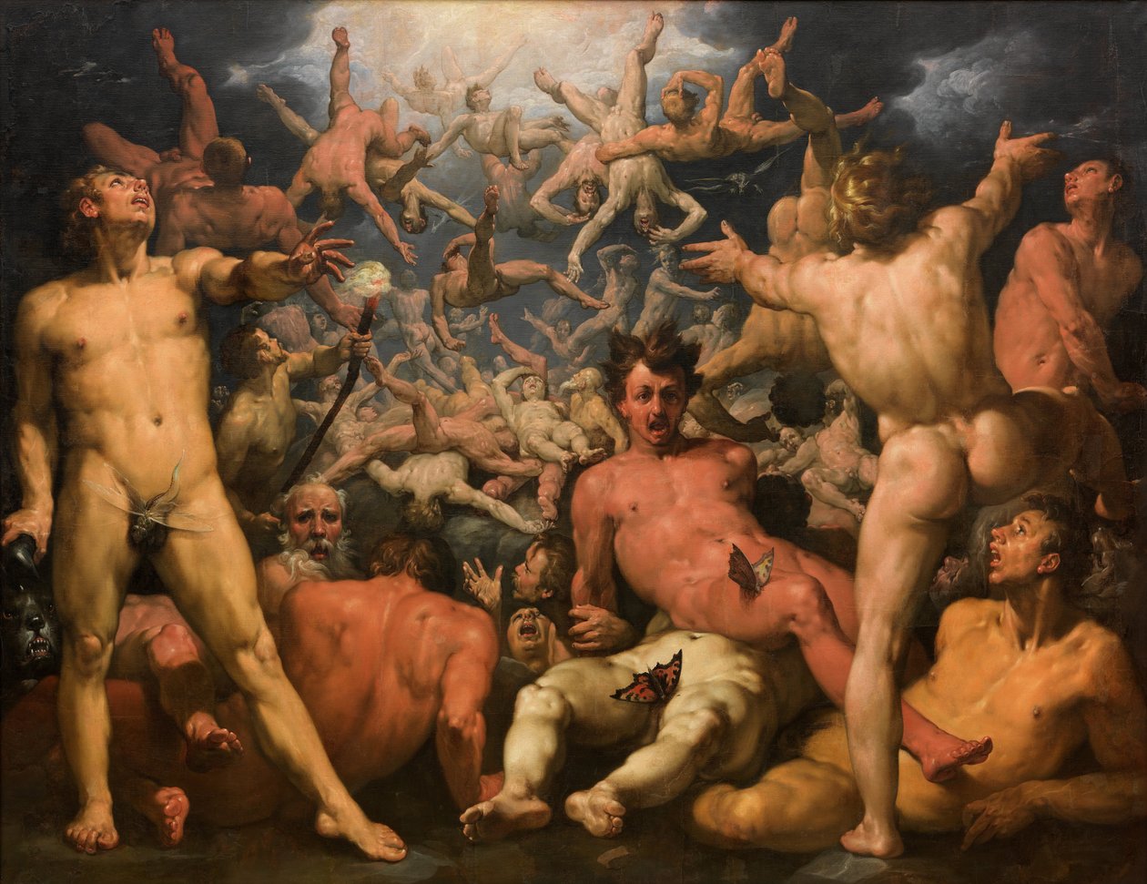 A queda dos titãs de Cornelis Cornelisz van Haarlem