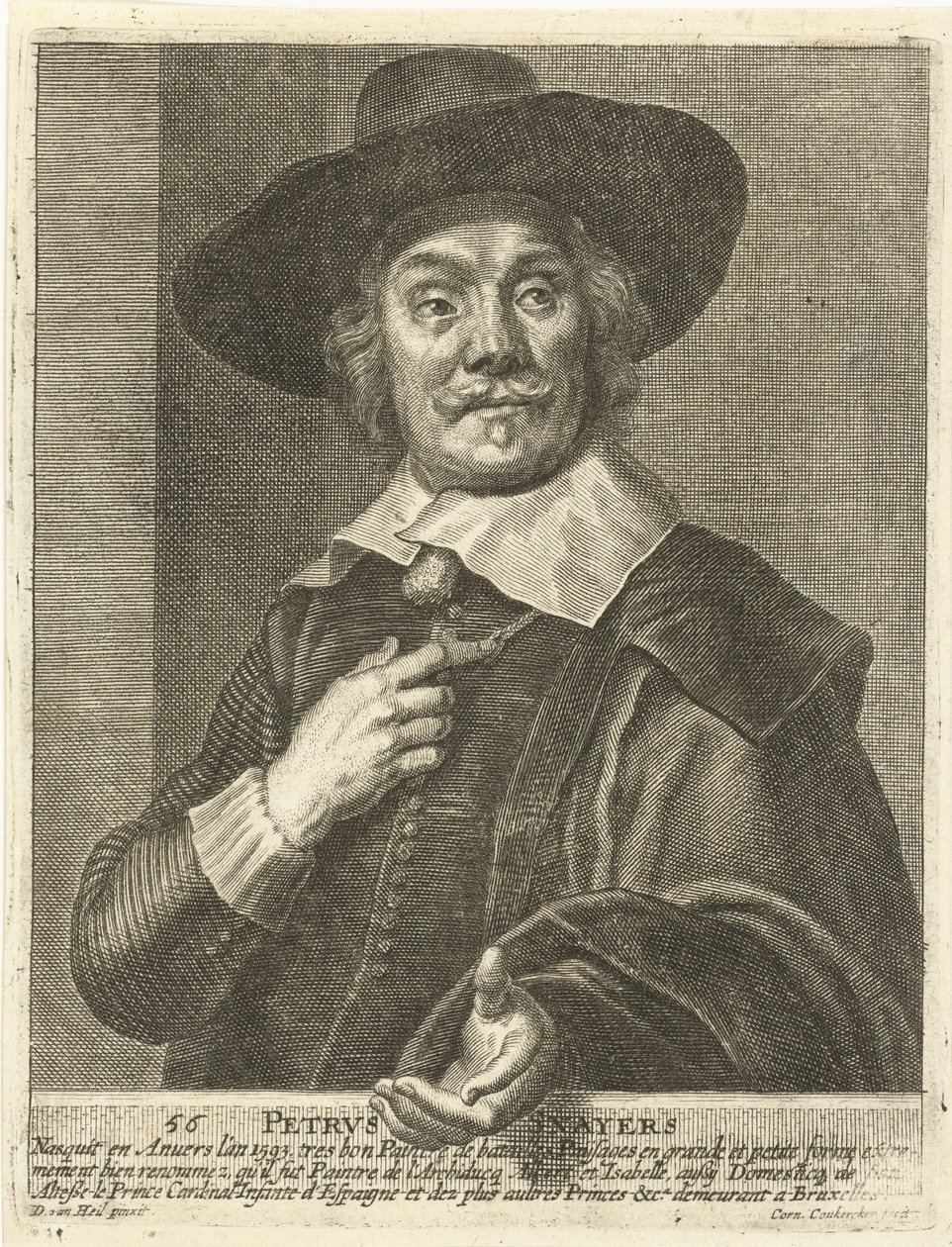 Retrato de Pieter Snayers de Cornelius van Caukercken