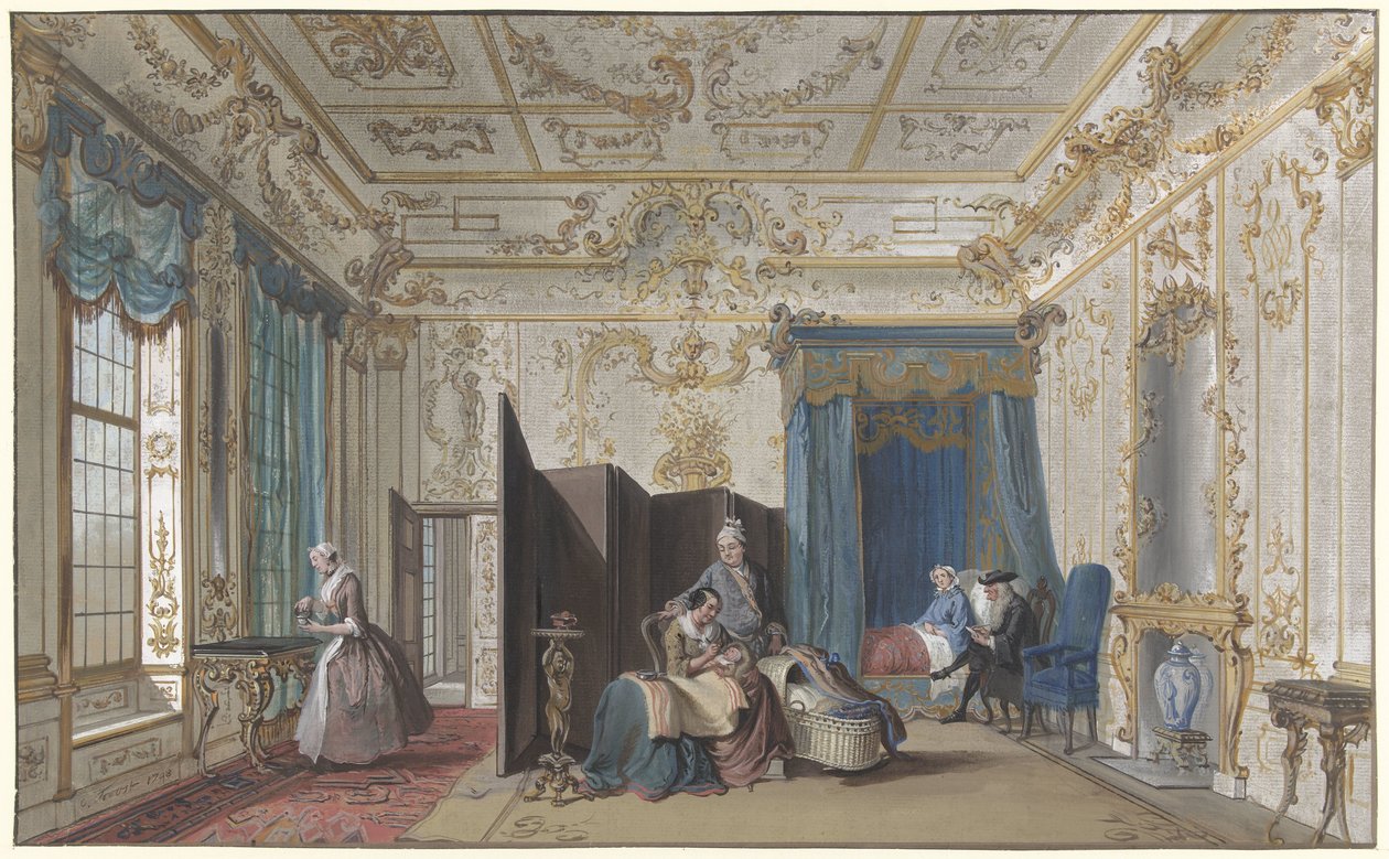 sala de maternidade de Cornelis Troost