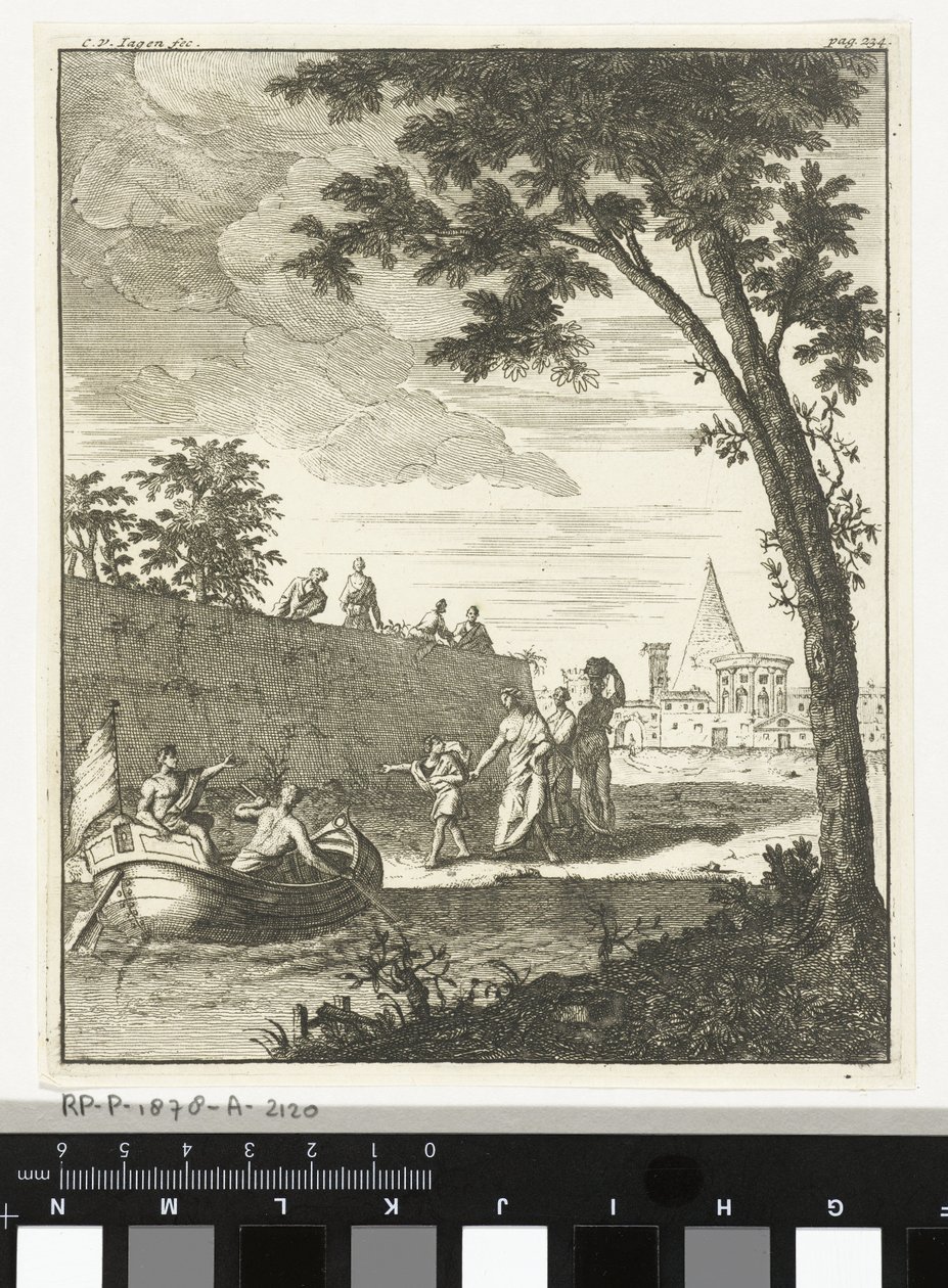 paisagem com barco de Cornelis van Jagen
