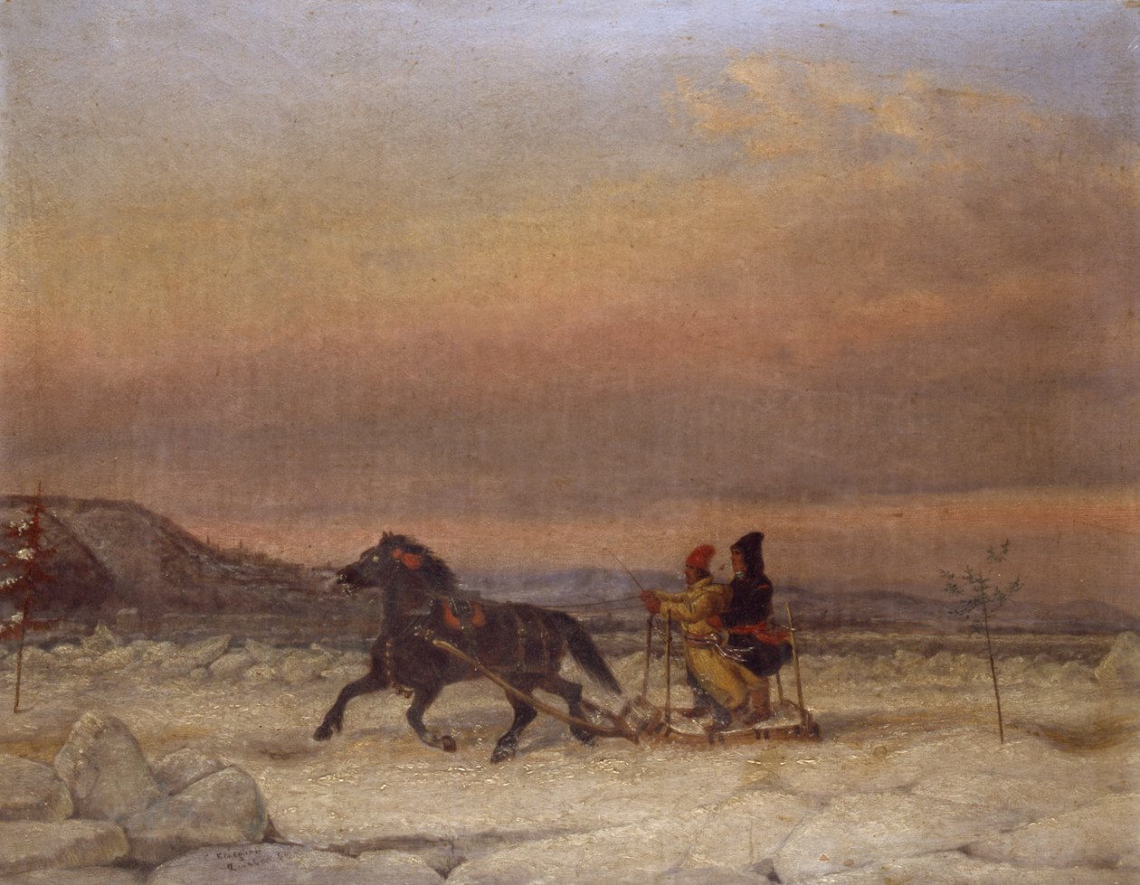 Sledge na neve de Cornelius Krieghoff