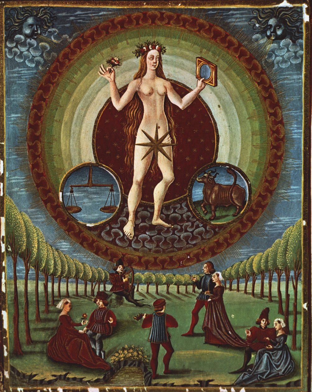 Ms Lai. 209 f.9v Vénus, a partir da atmosfera, c.1470 de Cristoforo De Predis