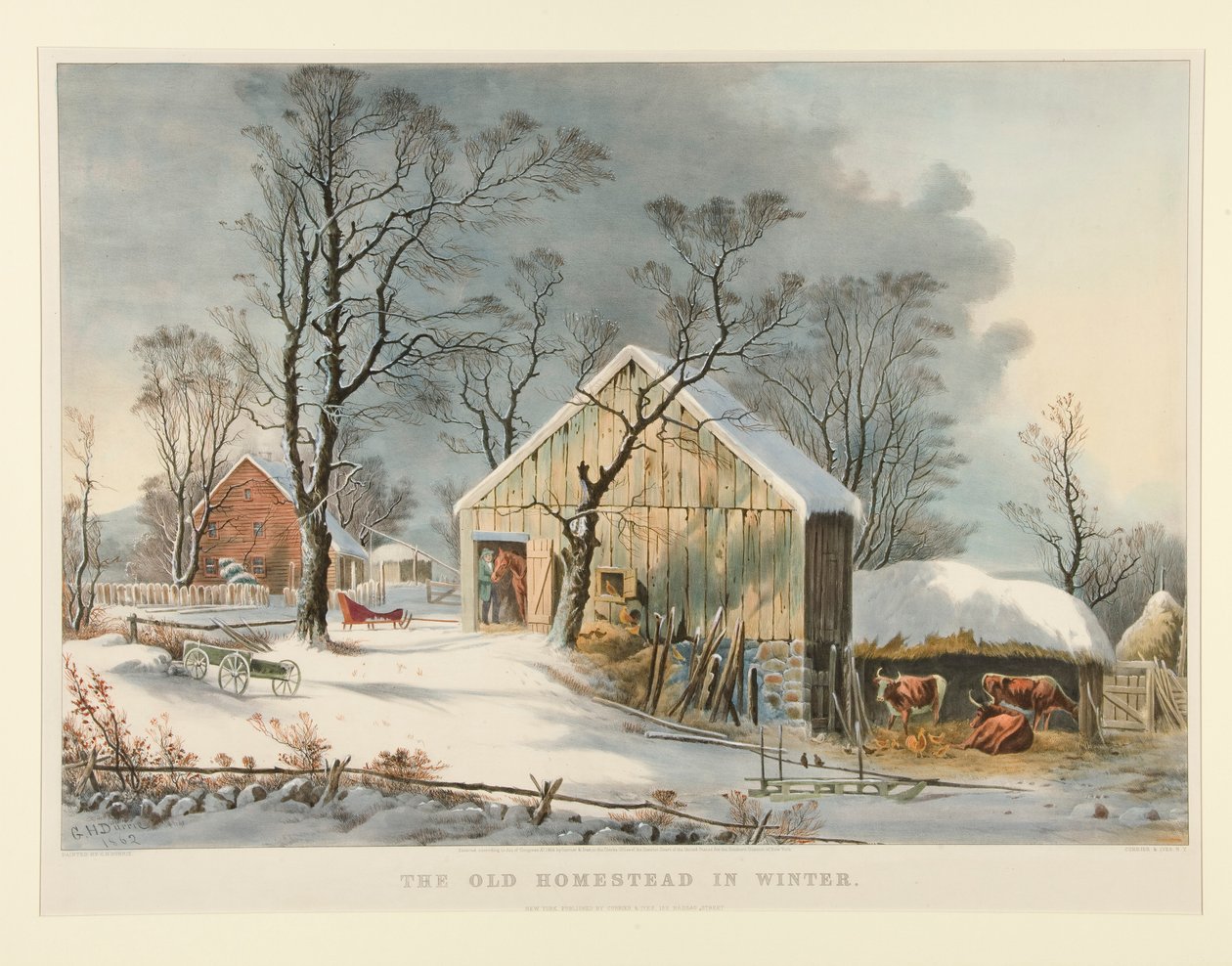 A Antiga Casa no Inverno de Currier and Ives